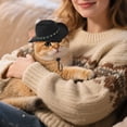 thumbnail image 4 of Chapeau de Cowboy pour Chats Jeu de Rôle Western Unique pour Usage Intérieur Extérieur Accessoires pour Animaux Carnaval Halloween Conception Sécuritaire pour Enfants, 4 of 4