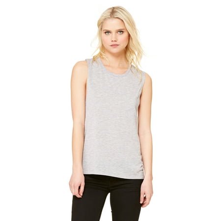 Bella Canvas Womens Flowy Scoop Blended Muscle Tank, 2XL, Athletic Heather