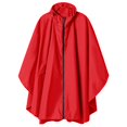 thumbnail image 3 of Clearance! Baberdicy Unisex Solid Color Hooded Zippered Poncho Shawl Watermelon Red, 3 of 6
