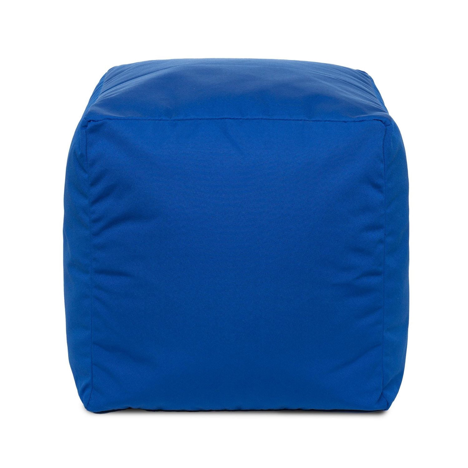 Pouf Gouchee Home Cube Soleil d'extérieur/d'intérieur bleu – Pouf cube imperméable rembourré de billes de polystyrène, siège moderne et léger pour terrasse, patio ou salon