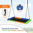thumbnail image 3 of Goplus 700lb Giant 60" Platform Tree Swing Outdoor w/ 2 Hanging Straps, 3 of 10