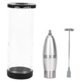 thumbnail image 1 of Stainless Steel Electric Milk Frother Egg Beater Automatic Glass Mixing Cup Kitchen Tool, 1 of 14