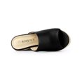 thumbnail image 4 of BLISSFUL STEP Chaussures pour Femmes Talon Compensé Bout Ouvert Espadrilles Mules à Plateforme Noir 7, 4 of 8