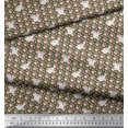 thumbnail image 3 of Soimoi Poly Georgette Fabric Footprint & Cat Kids Print Fabric by The Yard 52 Inch Wide, 3 of 3