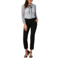 thumbnail image 2 of INSPIRE CHIC Women's Ruffled Collar Long Sleeve See Through Lace Button Down Shirt, 2 of 6