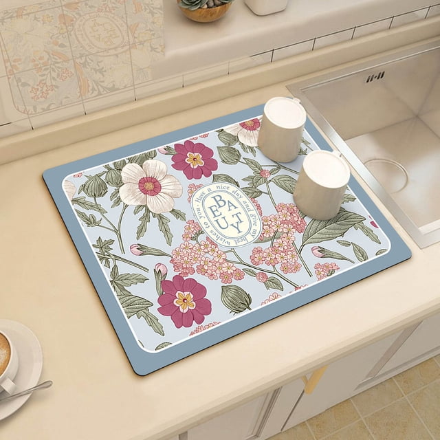 Sentmoon Deals of the Day Clearance Prime Draining Mat, Soft Tabletop Drying Pad, Water Absorption Pad For Home Kitchen Countertop Todays Deals Clearance Sales