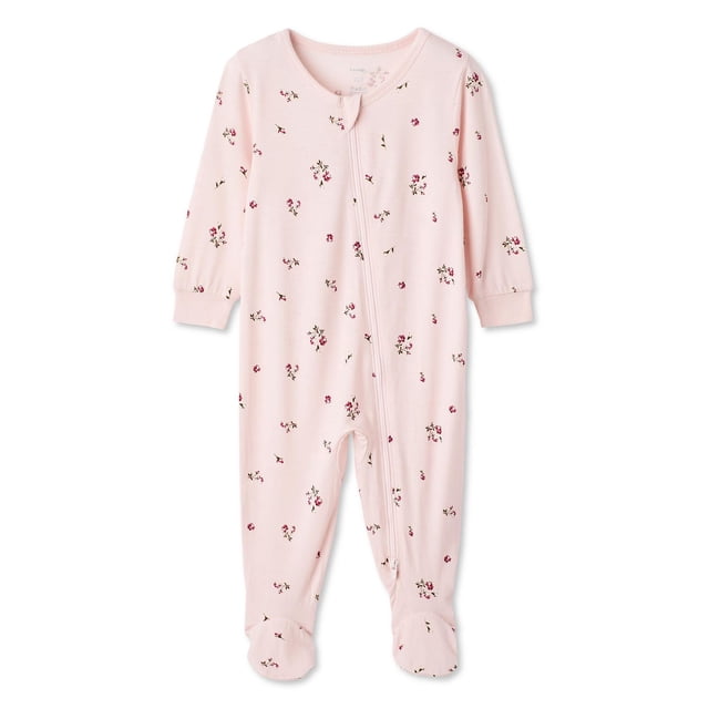 George Baby Girls' Two-Way Zip Printed Sleeper
