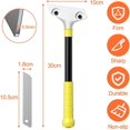 thumbnail image 5 of Glass Scraper, Paint Scraper with 20 Blades, Hob Scraper with Knock-out Function, Long Handled Griddle Scraper for Induction Hob, Cleaning, Windows, Tiles, 5 of 5