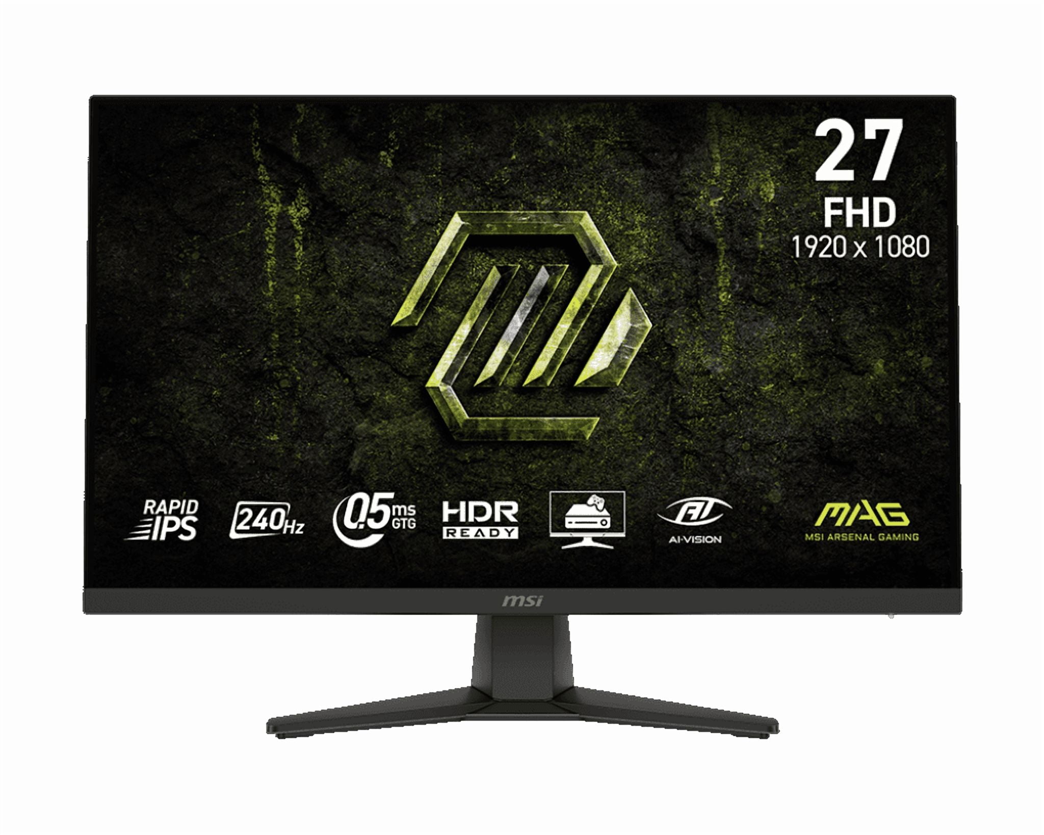 MSI 27" 1920 x 1080 (FHD) 240Hz 0.5ms (GTG) Rapid IPS Gaming Monitor Tilt adjustable (MAG 272F X24)
