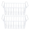 thumbnail image 2 of Freezer Basket, 2 Pack Stackable Household Deep Freezer Organizer Bin With Handles Wire Storage Basket Farmhouse Metal Wire Basket For Kitchen, Pantry, Cabinet,, 2 of 8