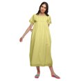 thumbnail image 2 of Moomaya Robe de Nuit à Manches Courtes pour Femmes en Coton, Ligne A, Maxi, Tenue de Nuit, 2 of 5