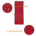 thumbnail image 4 of INSPIRE CHIC Rallonges de Soutien-Gorge Extensibles pour Femmes, 2 Pcs, 2x2/2x3/2x4 Crochets, Bretelle d'Extension de Soutien-Gorge Élastique au Dos, Bande de Soutien-Gorge Rouge-1 2 Rangées 2 Crochets, 4 of 6
