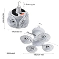 thumbnail image 3 of Portable Outdoor Camping Fan with LED Light, Foldable 4-Blade Design, Solar and USB Charging, Large Capacity Battery, Quiet Operation, Built-in Hanging Hook, 15x14x14 cm, Multicolor, 3 of 6