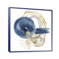 thumbnail image 2 of Designart Abstract Dark Blue Gold & Black Underwater Life FLOAT FRAME WALL ART, 2 of 3
