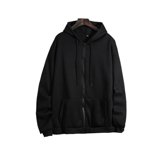 LUXUR Cardigans pour Femmes avec Poches Hoodies Décontractés d'Automne Noir m