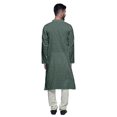 thumbnail image 3 of Atasi Kurta Pyjama de Fête pour Hommes Col Mandarin Manches Longues Kurta Pyjama Ethnique, 3 of 5