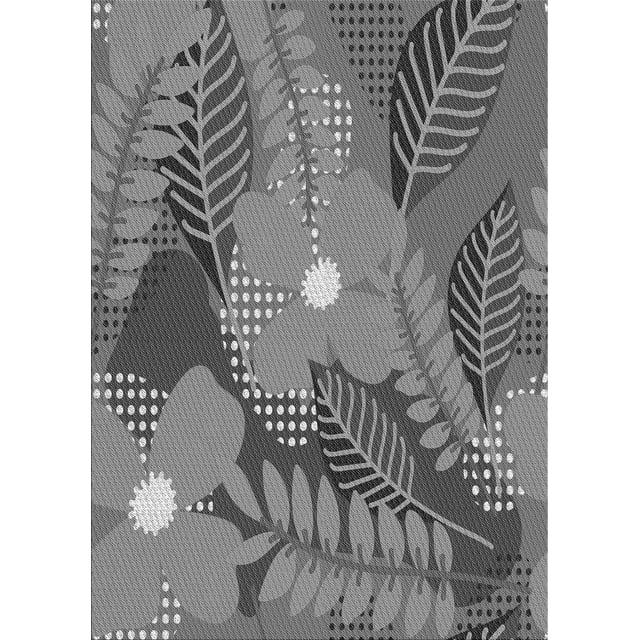 Ahgly Company Machine Washable Indoor Rectangle Transitional Gunmetal Gray Area Rugs, 2' x 5'