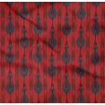 thumbnail image 4 of oneOone Tissu Popeline Sergé Coton Bio Rayé Ikat Imprimé 1 Yard 42 Pouces de Large, 4 of 4