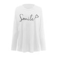 thumbnail image 5 of WEAIXIMIUNG T-Shirts Blancs pour Femmes à Col en V, Paquet, Haut Décontracté à Manches Longues à Col Rond Uni pour Femmes, 5 of 5