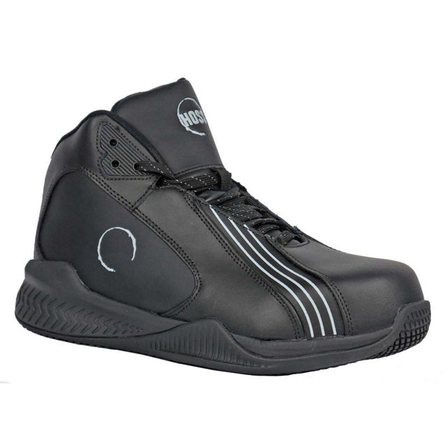 HOSS Men's Rim High Top Composite Toe EH Non-Metallic Work Shoe Black Action Leather - 50137