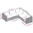 thumbnail image 4 of vidaXL 5 Piece Garden Lounge Set with Cushions Poly Rattan Grey, 4 of 5