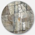 thumbnail image 1 of Designart 'composition Géométrique Gris Argent' Art Mural en Métal Géométrique - Disque de 36, 1 of 5