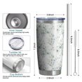 thumbnail image 4 of 20oz Tumbler with Lid and Straw Stainless Fresh Leaf Steel Vacuum Insulated Water Coffee Tumbler Cup, Double Wall Vacuum Insulated Travel Mug Reusable Tumblers for Ice Drinks, Hot Beverage, 4 of 6