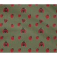 thumbnail image 4 of oneOone Tissu Flex Coton Vert Olive Rouge Insecte Projets de Couture Tissu Imprimé au Mètre 40 Pouces de Large, 4 of 4