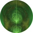 thumbnail image 1 of Ahgly Tapis Rond Lavable en Machine Intérieur Transitionnel Vert Forêt Foncé, 6 Pieds Rond, 1 of 7