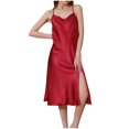 thumbnail image 1 of DPTALR Women's Medium Long Strap One-line Collar Intimates Sets Sexy Comfortable Summer Sleepwear, 1 of 3