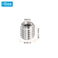 thumbnail image 2 of Unique Bargains Adaptateurs Filetage Manchon Réducteur Écrou M10x1.5 Mâle à M5x0.8 Femelle pour Réparer Insert Écrou Vis Réducteur 10mm 20 Pcs, 2 of 5