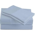 thumbnail image 1 of 600 Thread Count 4 Piece Sheet Set 15 Inch Deep Pocket 100% Egyptian Cotton Color Light Blue Solid Size California King, 1 of 1