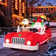 thumbnail image 1 of Gymax 7.7 FT Long Christmas Inflatables Lighted Xmas Inflatable Santa Claus, 1 of 10