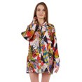 thumbnail image 1 of Inkmeso Printed Long Sleeve Oversized Shirt For WoMen's Loose Fit Button-Down Shirts Tunic, 1 of 7