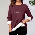 thumbnail image 1 of Heisall Chemises de Base pour Femmes Automne Hiver Imprimé Floral Col Rond Manches Longues Épaissies Polaire Teddy Shearling Chaud Ajusté Hauts Thermiques pour Usage Quotidien par Temps Froid, 1 of 3