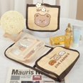 thumbnail image 3 of Cosmetic Bag Multi Layers Large Capacity Transparent Lightweight Folding Store Makeup Tools Cartoon Bear Lipstick Eyebrow Pencil Makeup Bag for Travel, 3 of 8