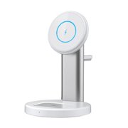1 Set Wireless Charger QI Standard Magnetic Smart Chip Fast Charging Vertical 3-in-1 Creative Wireless Charger for