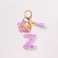 thumbnail image 1 of TopLLC Tools&Home Improvement Initial Letter Keychains For Women Tassel Purple Cute Car Keychain For Wallet Backpack Bag A chopper, 1 of 4
