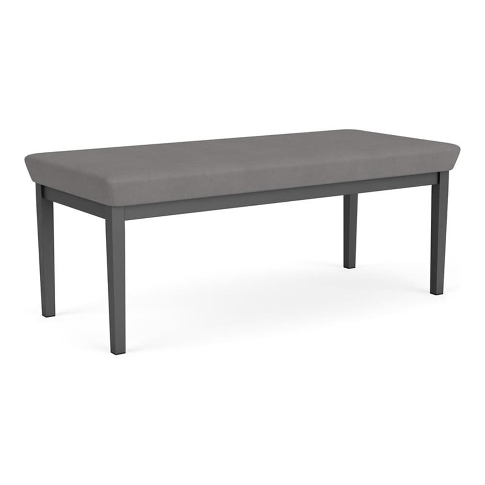 Banc d'Attente de Réception Lenox en Acier à 2 Places / Acier Charbon / Gris Pâle