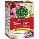 Traditional Medicinals - Organic Throat Coat Lemon Echinacea- 16 Tea Bags