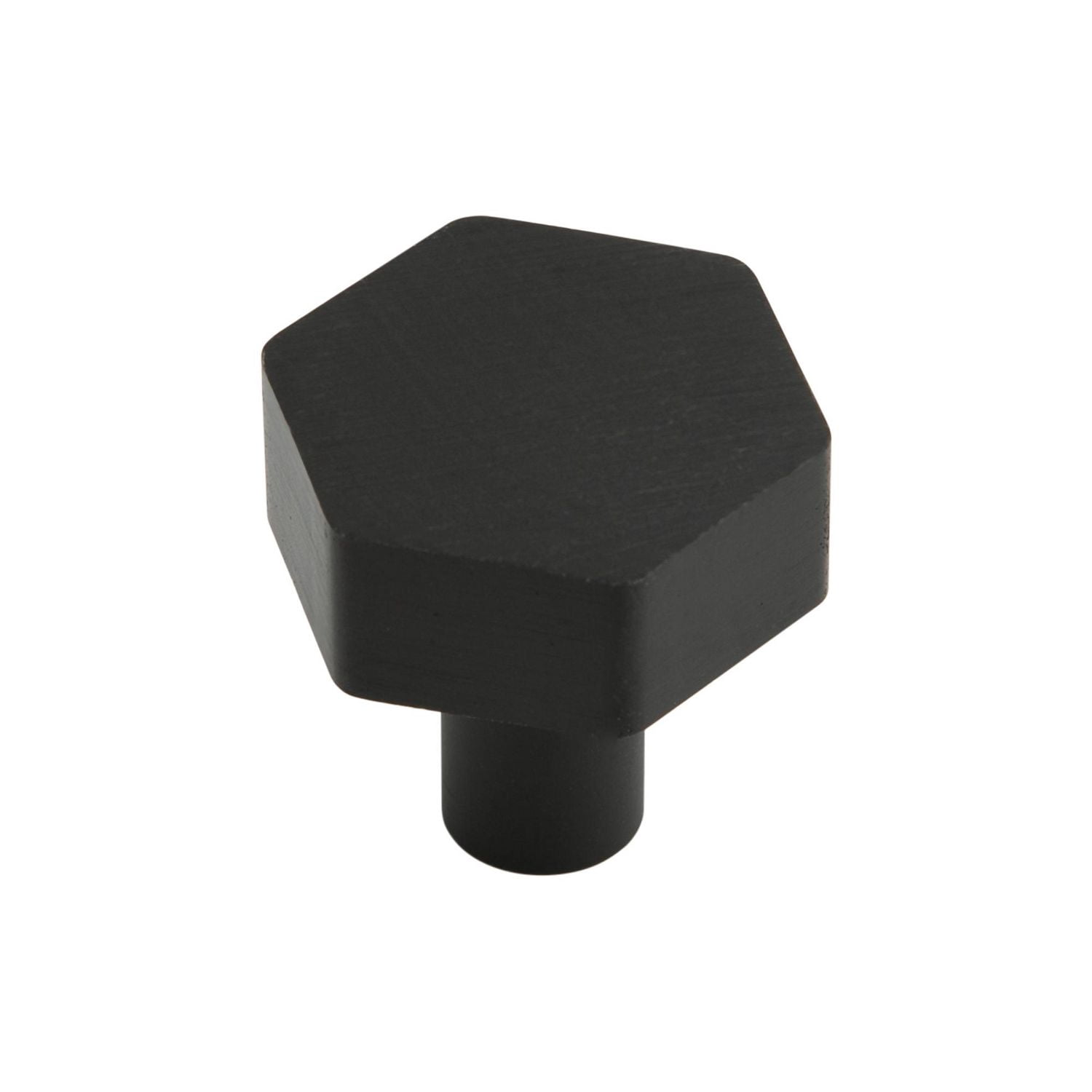Era Hexagon Knob 4-Pack Brushed Black