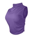 thumbnail image 4 of Mode Femmes T-Shirt Sans Manches Uni Blouse Chemises Gilet Court Ajusté Hauts, 4 of 4