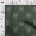 thumbnail image 1 of oneOone Silk Tabby Fabric Bird Artistic Sashiko Print Fabric BTY 42 Inch Wide, 1 of 1