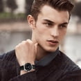 thumbnail image 5 of Classic Roman Numeral Dial Men's Wristwatch with Calendar Function and Belt Strap for Gifting, 5 of 5