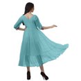 thumbnail image 3 of Moomaya Robe à Étages Boutonnée Robes Femmes Unie Grande Taille Robe, 3 of 6