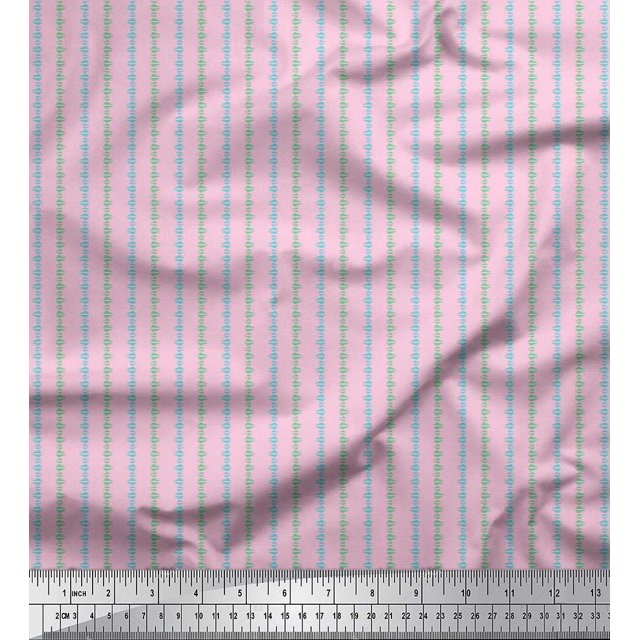 Soimoi Poly Georgette Fabric Triangle Shirting Print Sewing Fabric Yard 42 Inch Wide