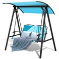 thumbnail image 2 of Topbuy Outdoor Patio Swing Loveseat Hammock Hanging Chair Turquoise, 2 of 8