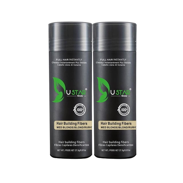 2 Pack - Ustar Hair Building Fiber Medium Blonde 0.97 oz/27.5 g