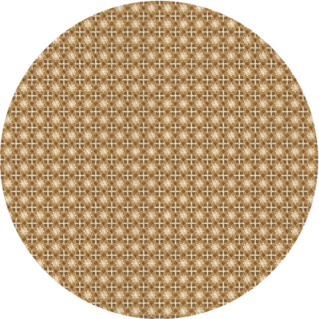 Ahgly Company Tapis Rond Lavable en Machine Intérieur Transitionnel Bisque Foncé Marron, 6 Pieds Rond