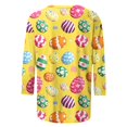 thumbnail image 4 of UPPADA Bunny T-Shirts de Pâques pour Femmes Lapin Oeuf Imprimé T-Shirts Manches 3/4 Col Rond T-Shirts d'Été Décontractés Mignons T-Shirts Graphiques Chandail Confortable Haut Vert,TTG, 4 of 5